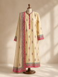 Noor Beige Printed Suit Set