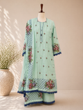 Mint Gul Printed Suit Set