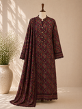 Mahogany Zari Printed Suit Set