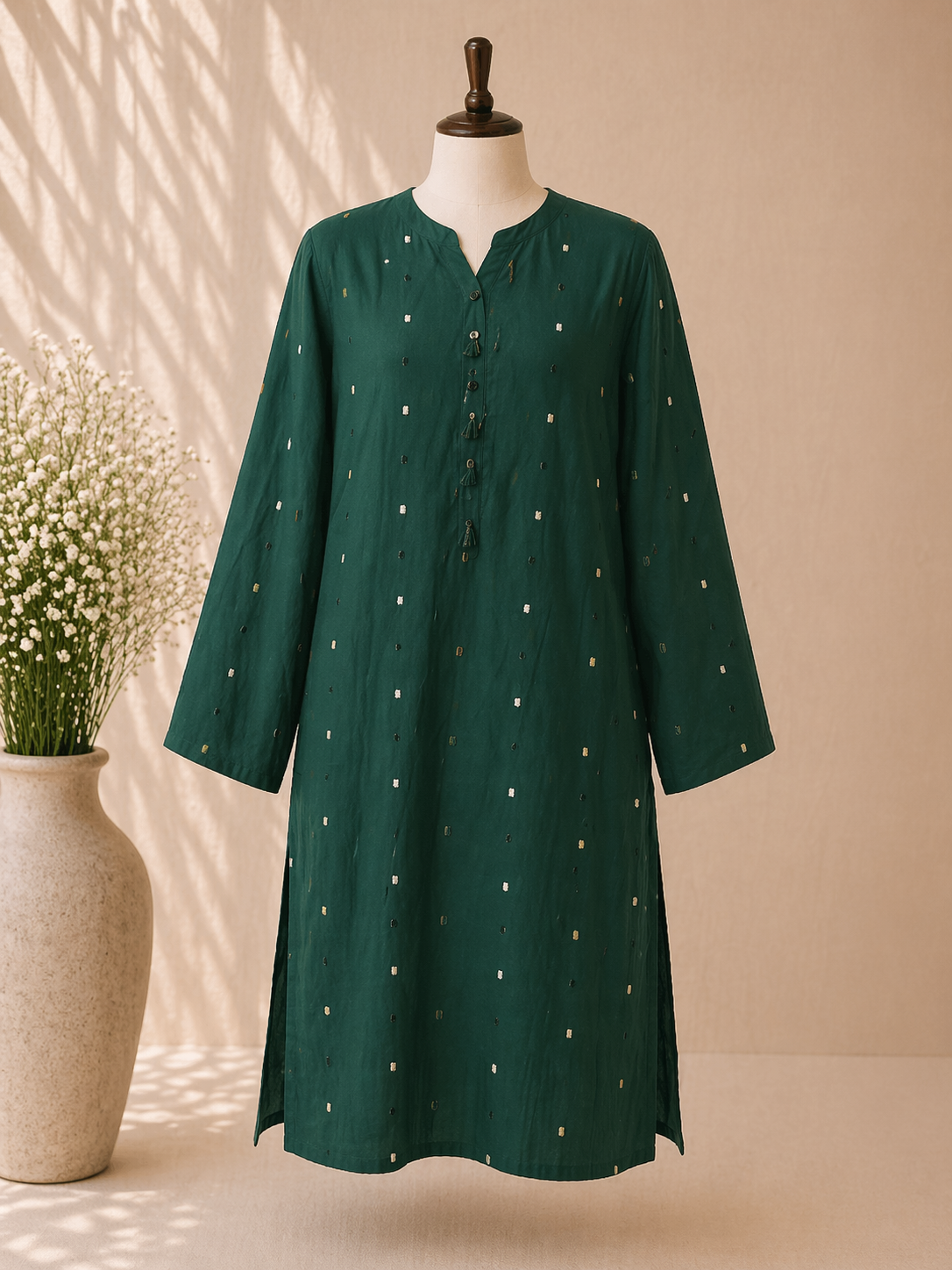 Emerald Noor Dot Kurta
