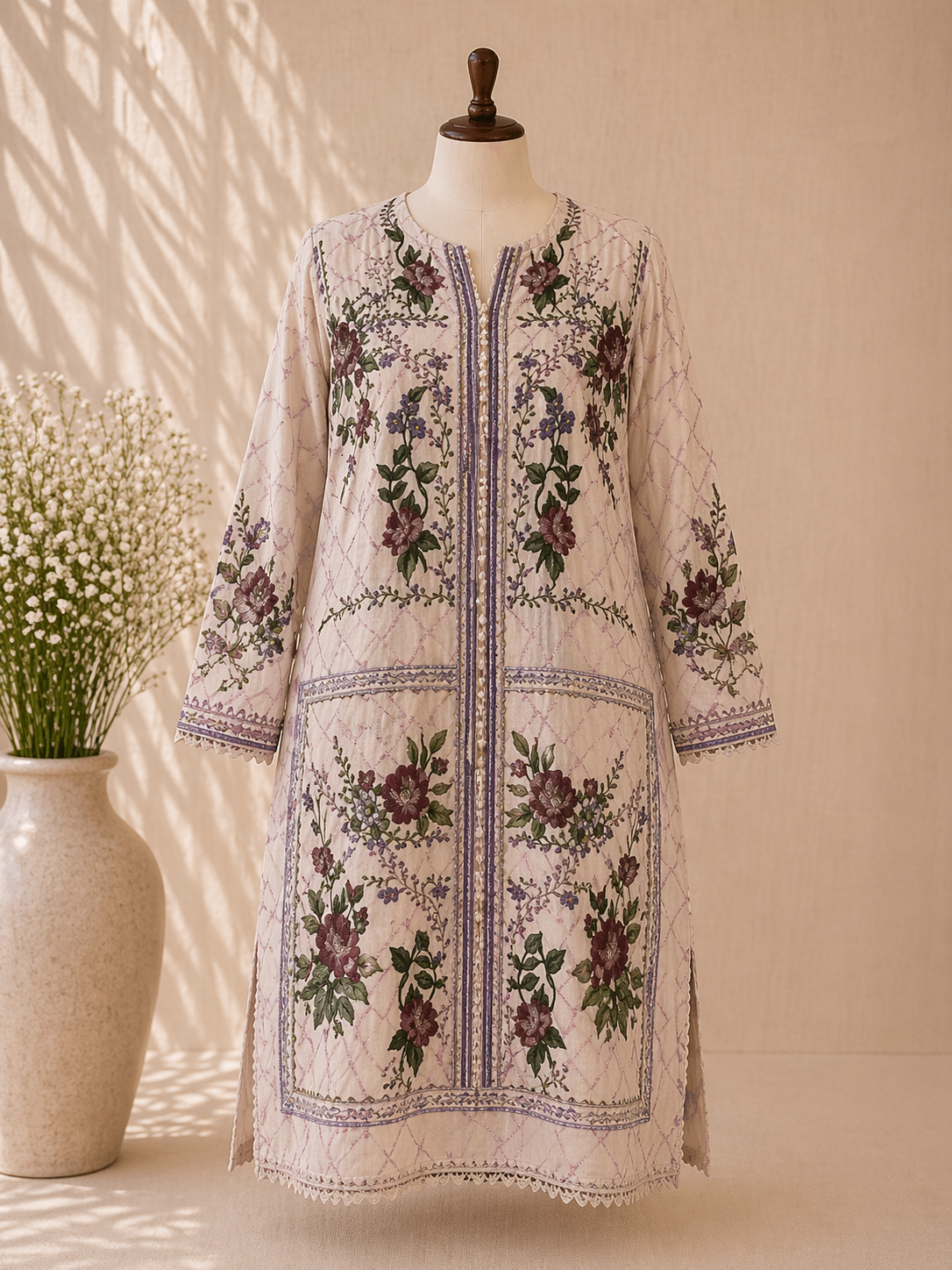 Blush Mehr Floral Kurta