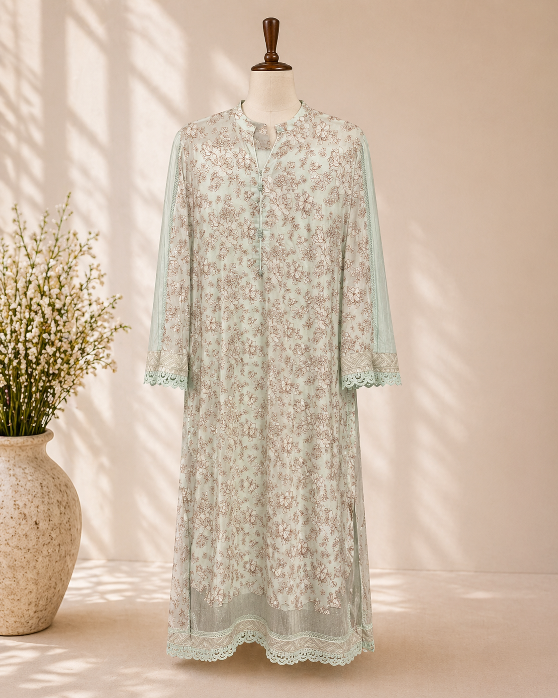 Mint Noor Printed Kurta
