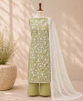Olive Noor Embroidered Suit Set