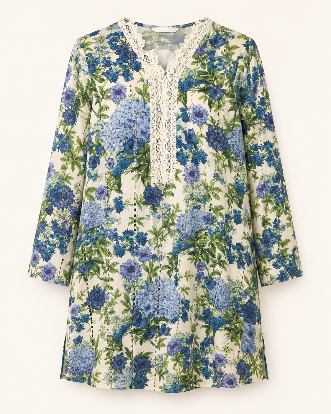 Blue Garden Lace Kurta