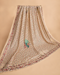 Ivory Peacock Handworked Dupatta