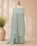 Sage Noor Embroidered Suit Set