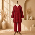 Ruby Geometric Printed 2-Piece Suit Set