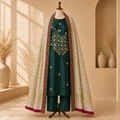 Emerald Ivory Gota 3-Piece Suit Set