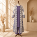 Lavender Porcelain Layered 3-Piece Suit Set