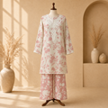 Blush Ivory Botanical Lace 2-Piece Suit Set