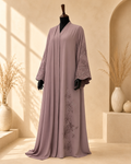 Mauve Zahra Embellished Abaya Set