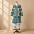 Teal Gul Printed Suit Set