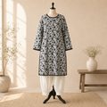 Ivory Noir Floral Suit Set