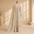 Champagne Noor Embroidered Suit Set