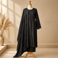 Black Noor Embroidered Suit Set