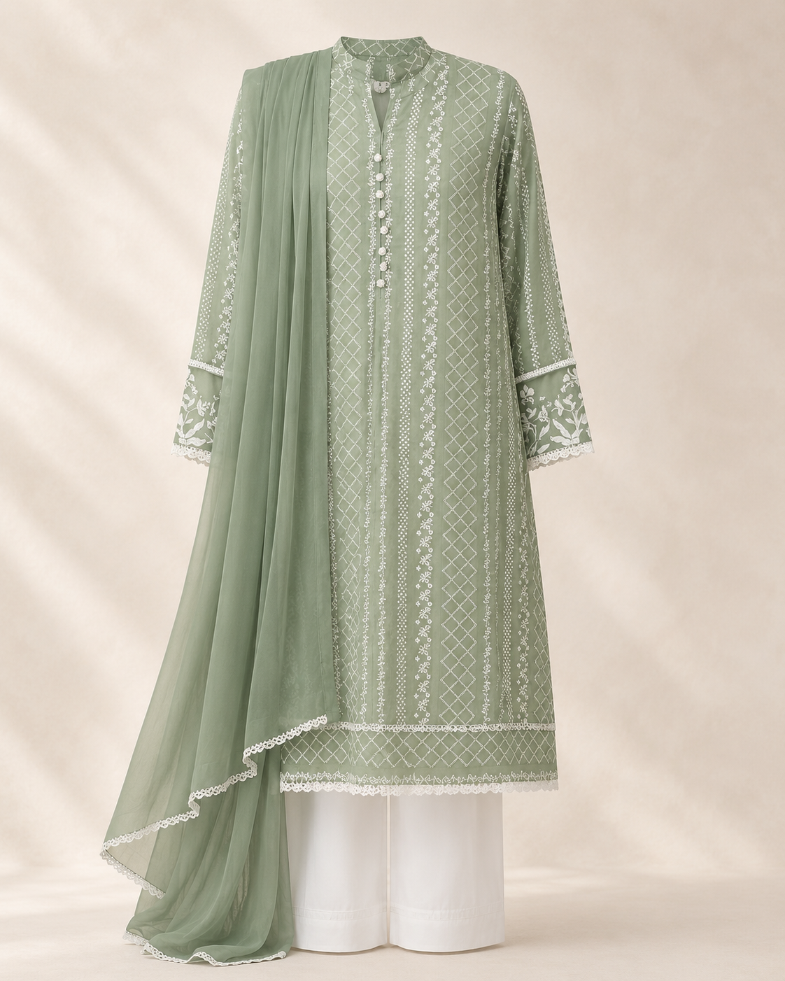 Sage Zareen Embroidered Suit Set
