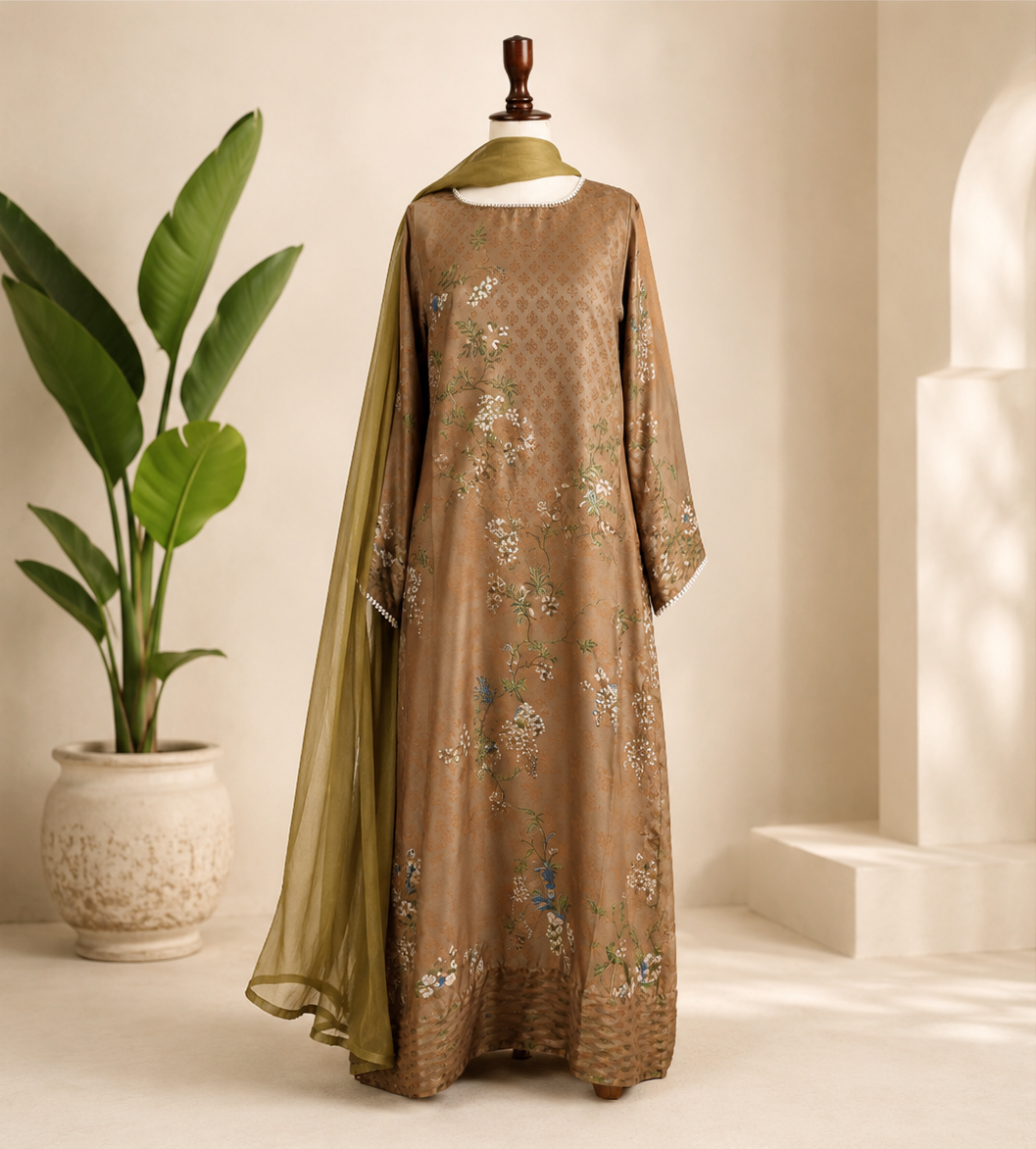 Bronze Elara Printed Suit Set