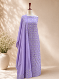 Lavender Noor Embroidered Suit Set