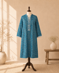 Teal Paisley Kameez
