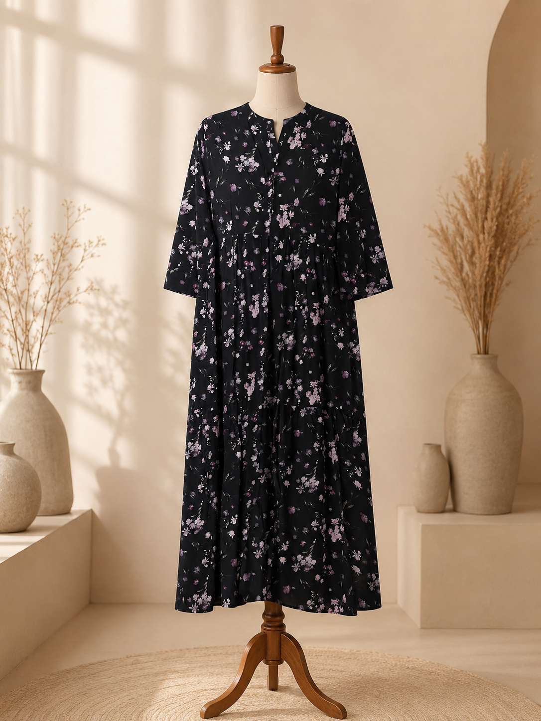 Black Flora Kameez