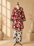 Ruby Floral Printed 2-Piece Suit Set