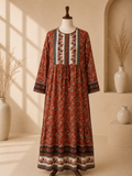 Rust Elara Floral Kameez