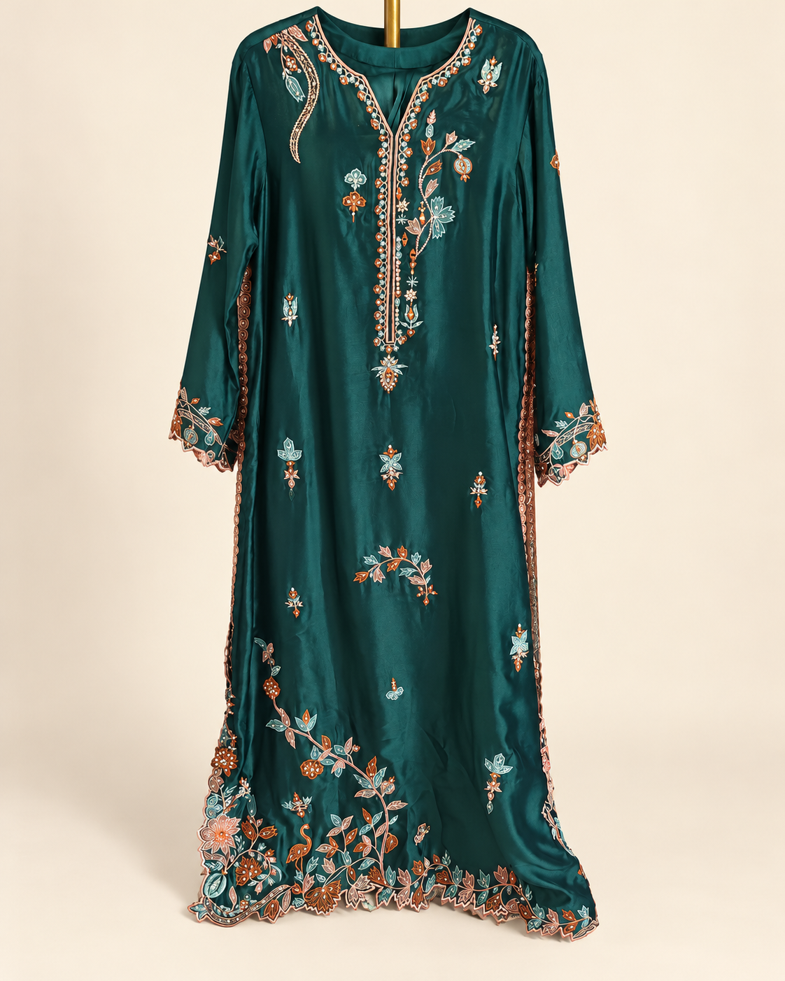 Deep Teal Zoya Garden 3-Piece Suit Set in Teal