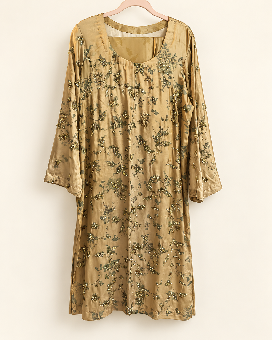 Champagne Hira Botanical 2-Piece Suit Set