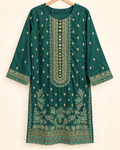Teal Naila Gold Embroidered 2-Piece Suit Set