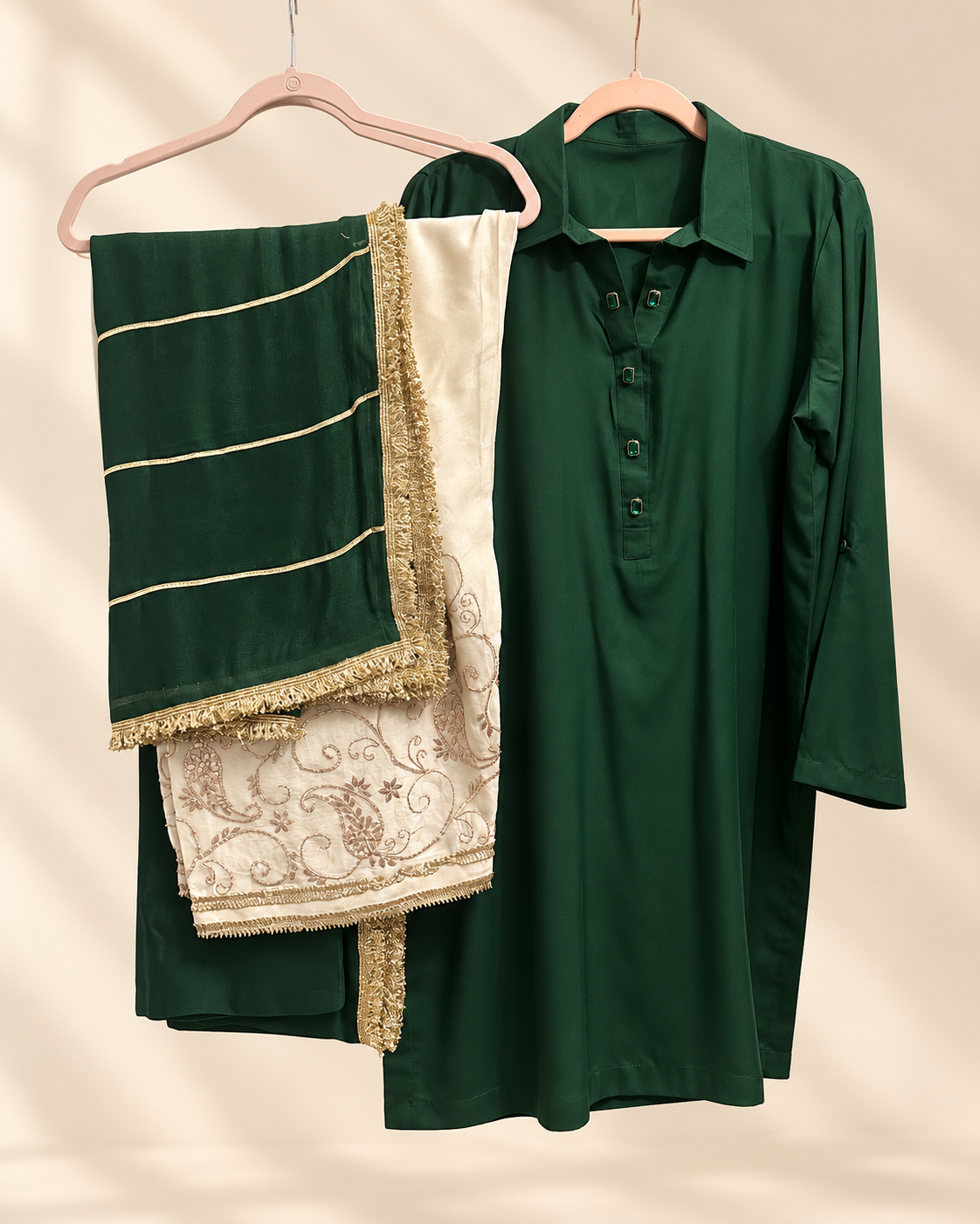 Emerald Yasmin Collared 3-Piece Suit Set